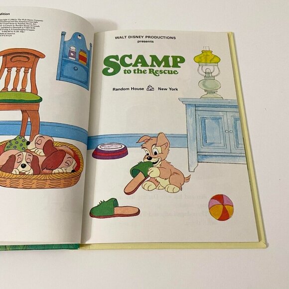 Vtg 1980 Walt Disney Scamp to the Rescue Hardcover Book - Picture 10 of 16